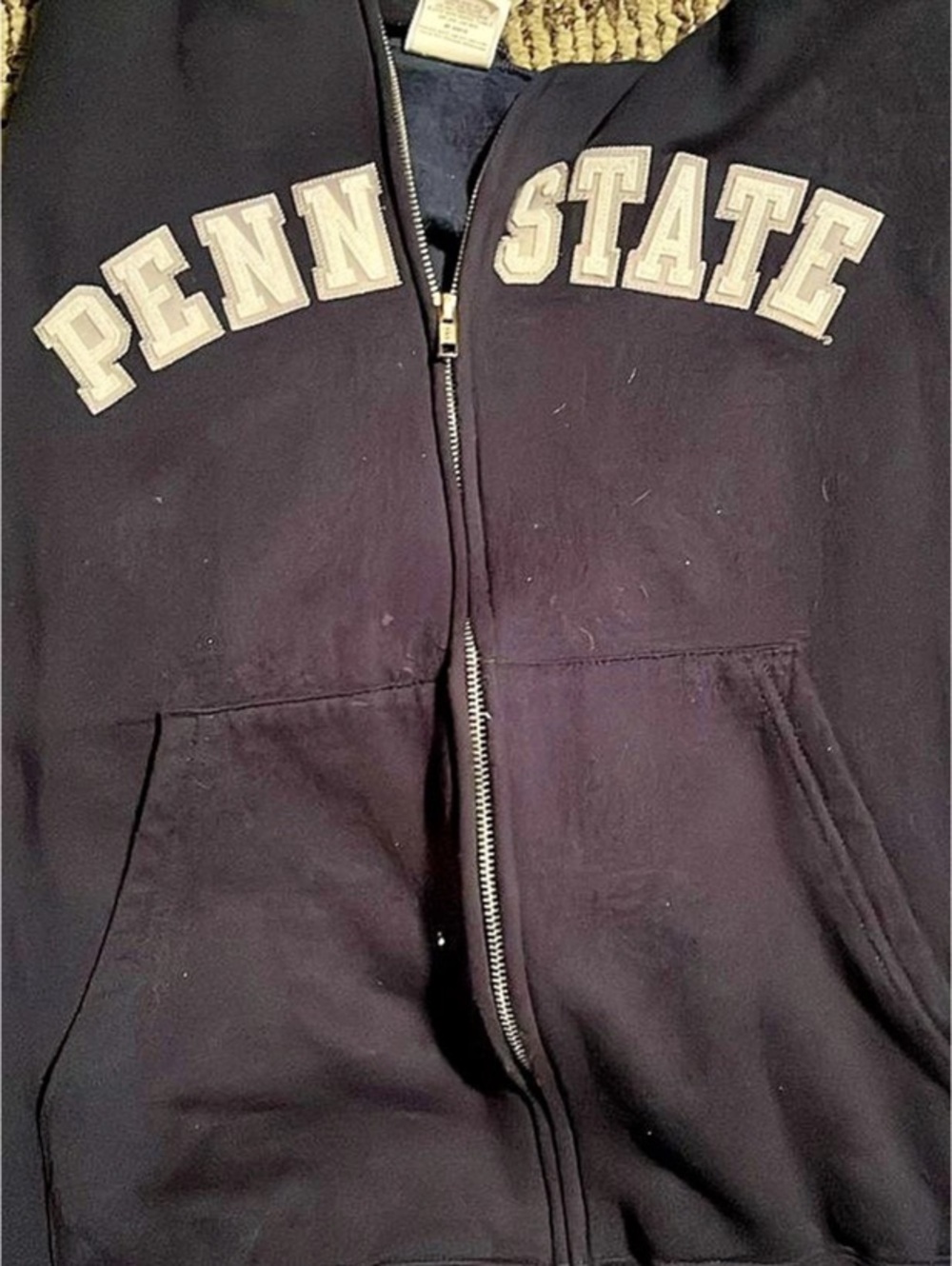 Penn State Zip Hoodie in Black Like New